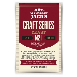 Дрожжи верхового брожения "Belgian Wit Yeast" M21 10 гр. Mangrove Jacks (Новая Зеландия)