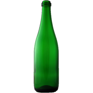 Стеклянная бутылка 0,75 л зеленая