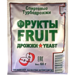 Спиртовые турбо дрожжи "Bragman Fruity" 60 гр. 5 шт.