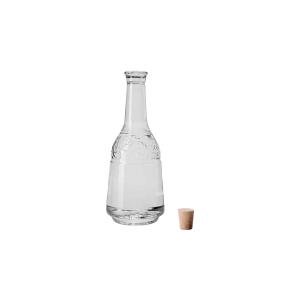 Бутылка стеклянная "Барышня" с пробкой,  0,5 л