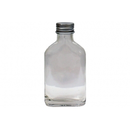 Бутылка стеклянная "Фляжка" с пробкой , 100 мл