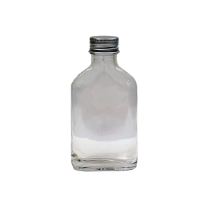Бутылка стеклянная "Фляжка" с пробкой , 100 мл