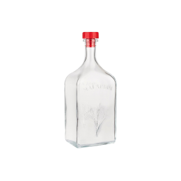 Бутылка стеклянная "Магарычок" с пробкой, 1,2 л