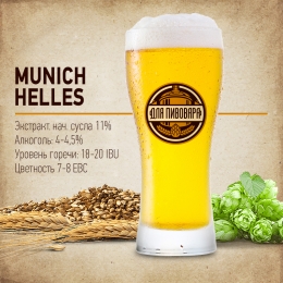 Зерновой набор "Munich Helles" Мюнхенский Хеллес на 25 литров.